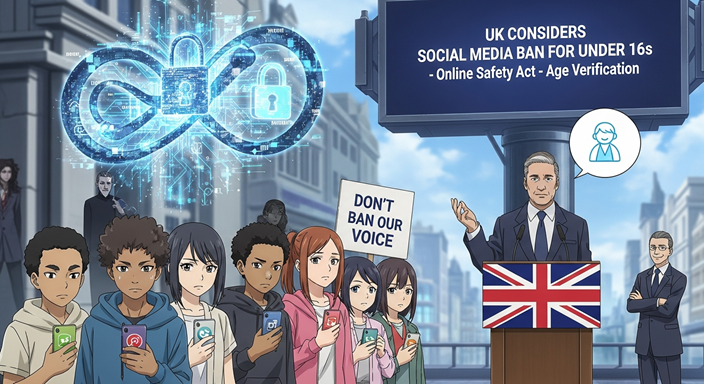 As the push for online ID grows, the UK is thinking about banning social media for people under 16.